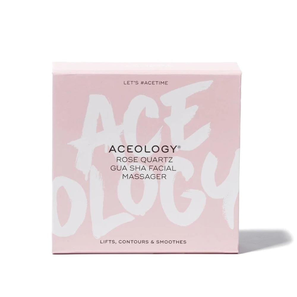 Aceology Rose Quartz Gua Sha Facial Massager